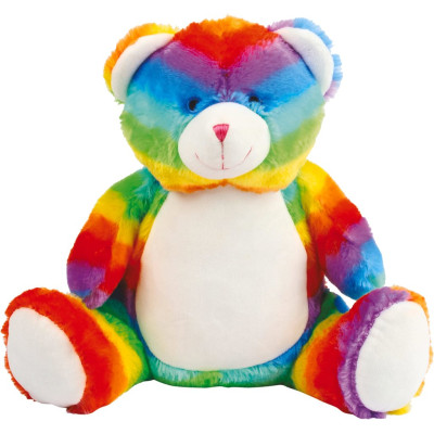 Urso de peluche com fecho multicolor